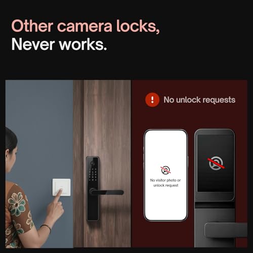 Native by UC Native by Urban Company Lock Pro Smart Door Lock with in-Built HD Camera & Home Doorbell Connect | 7-Way Unlock | Free Installation | 3-Year Warranty - Image 3