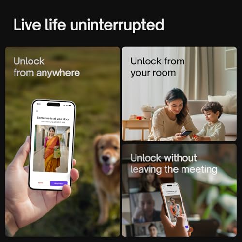 Native by UC Native by Urban Company Lock Pro Smart Door Lock with in-Built HD Camera & Home Doorbell Connect | 7-Way Unlock | Free Installation | 3-Year Warranty - Image 4