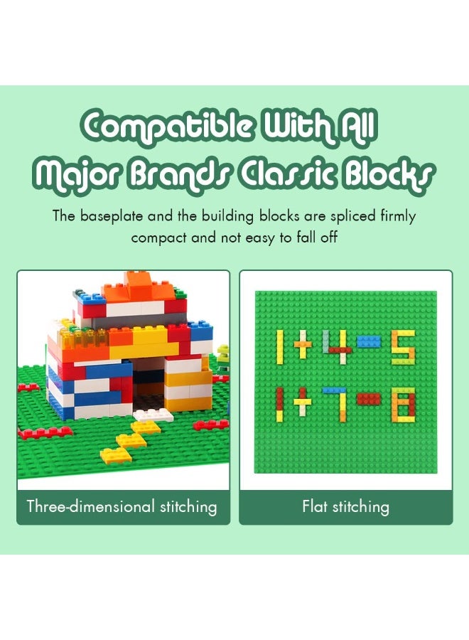 NajmStyle Classic Baseplates Building Base Plates for Building Bricks 100% Compatible with Major Brands-Baseplates 10" x 10", Pack of 6 - Image 2