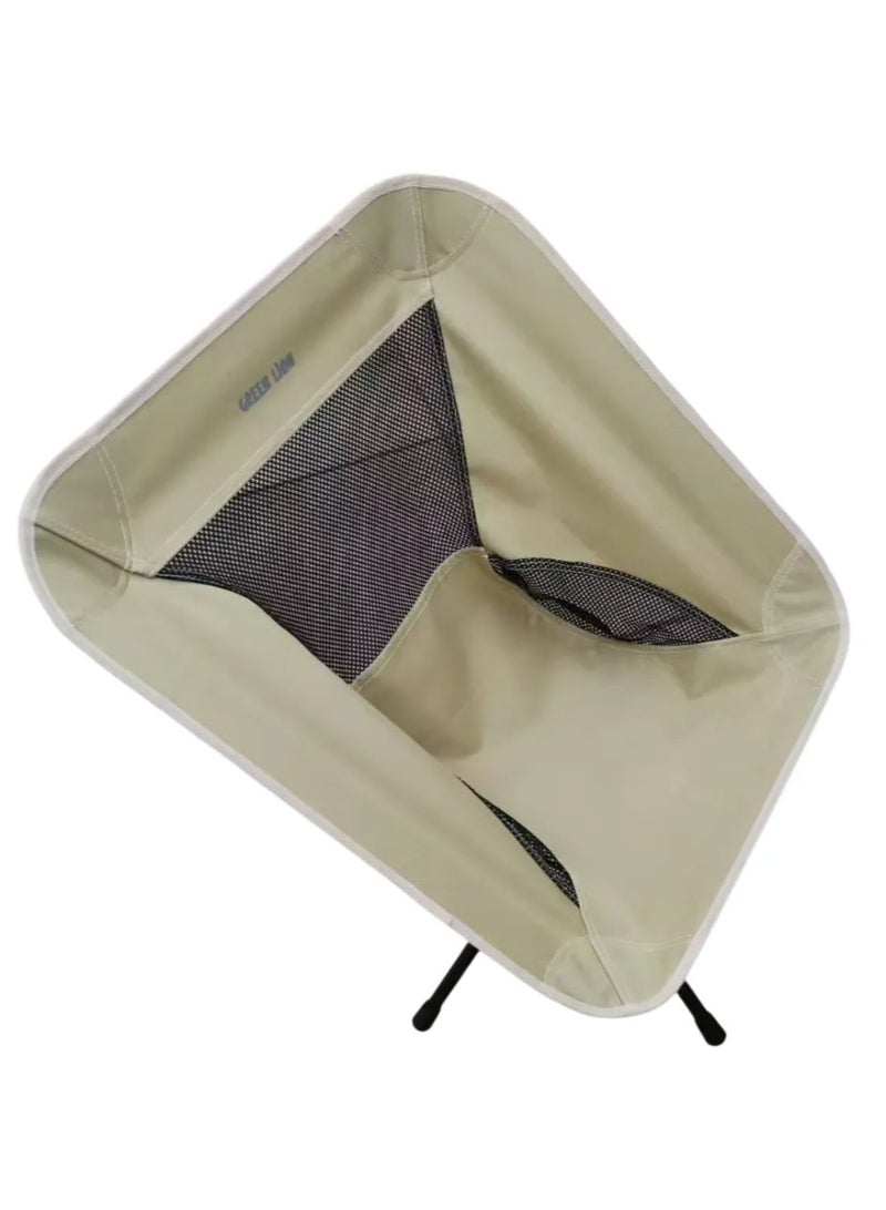 جرين ليون كرسي تخييم CampMate بتصميم قابل للطي ودوران 360 درجة / سعة تحميل قصوى 100 كجم / مسند ظهر شبكي / جيب تخزين / أنبوب حديد / مادة قماش أكسفورد 600D - ترابي - Image 1