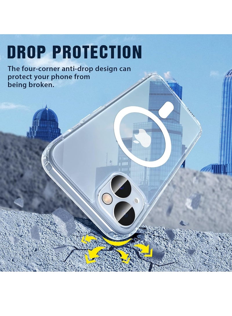 ELTRAZONE Super 5-in-1 Magnetic Clear Case for iPhone 15 (6.1", 2023) – Includes 2 Screen Protectors, 2 Camera Lens Protectors, Yellowing-Resistant, MagSafe Compatible - Image 4