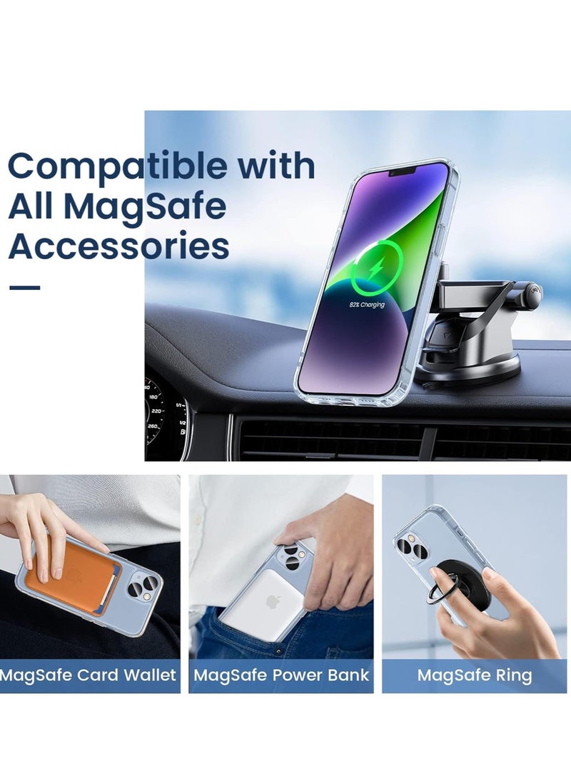 ELTRAZONE Super 5-in-1 Magnetic Clear Case for iPhone 15 (6.1", 2023) – Includes 2 Screen Protectors, 2 Camera Lens Protectors, Yellowing-Resistant, MagSafe Compatible - Image 3