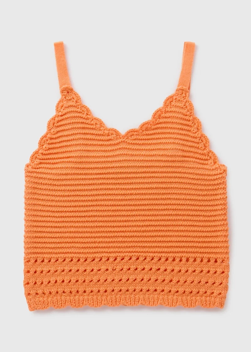 Matalan Girls Orange Crochet Vest
