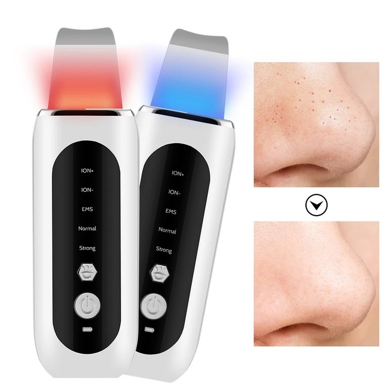 HailiCare Ultrasonic Skin Scrubber Facial Cleaner Peeling Cavitation Machine EMS Microcurrent for Face Lifting Massager Blackhead Remover - Image 3