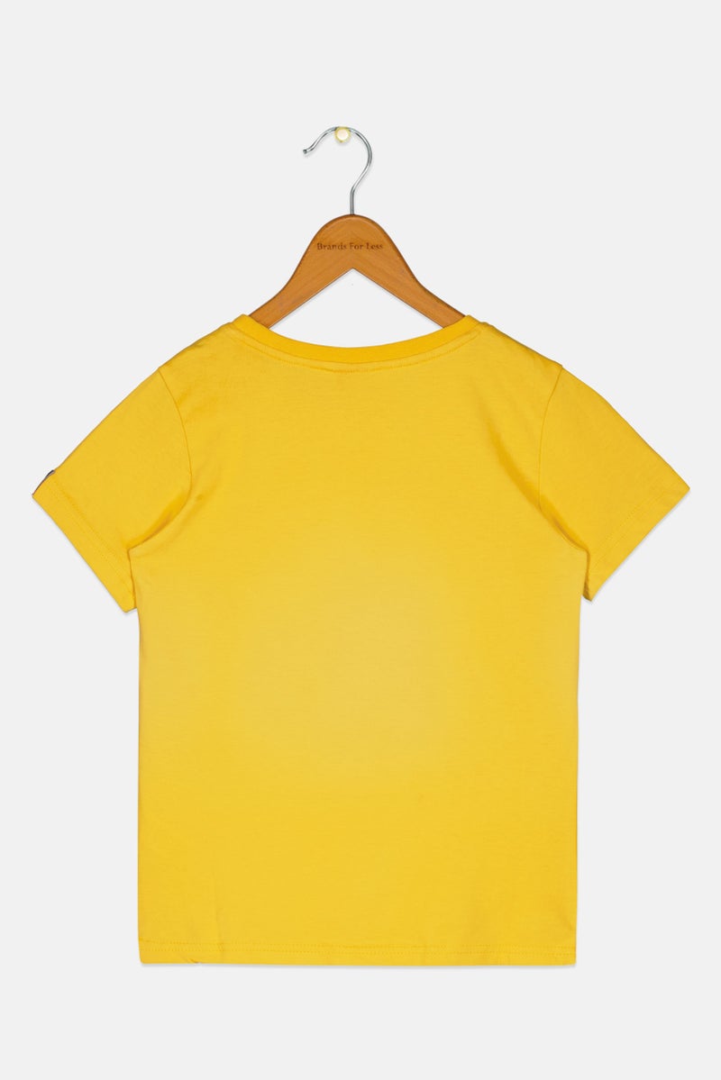 Hamleys Kids Boy Short Sleeve Graphic Print T-Shirt, Yellow - Image 2