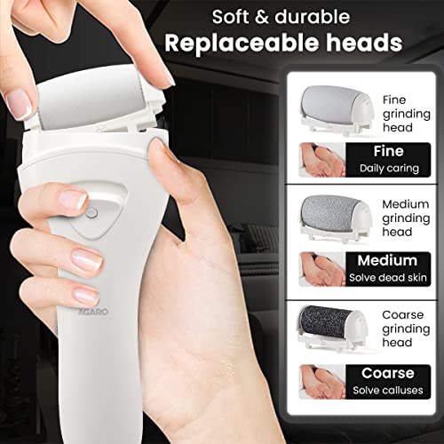AGARO Callus Remover Replaceable Heads, 3 Pcs, Callus & Dead Skin Removal Filer, Pedicure At Home - Image 2