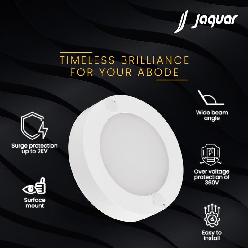 Jaquar 3W Striker Mini Round Surface Ceiling/Downlight | No False Ceiling Required | Surface Ceiling Light for Cabinet, Wardrobe, Office Space | Warm White(Pack 8) - Image 4