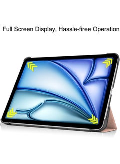 Best Choice Products Slim Smart Trifold Stand Case iPad Air 13 Inch M2 Case 2024 / iPad Pro 12.9 Case (6th/5th Gen 2022/2021) - Rose Gold  - Image 3