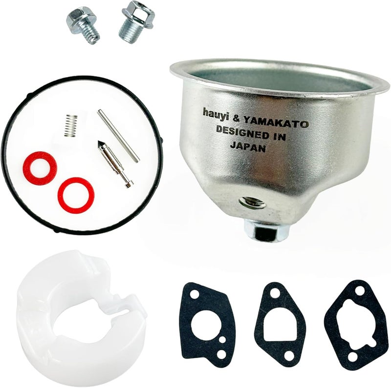 YAMAKATO مجموعة وعاء العائم لمكربن YAMAKATO Huayi متوافقة مع هوندا GX120 GX160 GX200 بما في ذلك إبرة حجرة وعاء الوقود، حشية، دبوس ومسامير ختم، مجموعات غسالات لمحركات صغيرة وضواغط الضغط. - Image 1