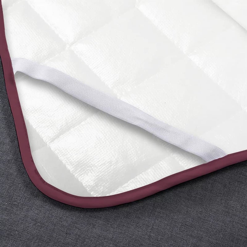 ACHIR 100% Waterproof Polycotton Breathable Corner Elastic Fitted Style Mattress Protector/Bed Cover - King Size, 72x78 Inch, 182.88x198.12 CM, 6ftx6.5 Feet - Wine - Image 2