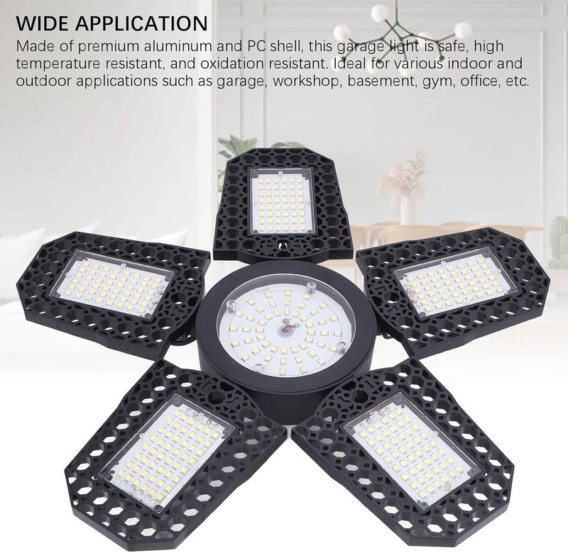 Dense material YWBL-WH LED Garage Lights, Deformable 6 Panels, 2994lm Bright Shop Light for Garage, Basement, Office Use (Cool White) N/S/C nationwide deliver Home & light industrial compatible Small apartment fit Fast intercity distribution Easy assemble alternatives New residential zone delivery Single & bulk storage compatible Care processed raw material Multi-market varied design options Climate adapted delivery plan Month-round consistent deliver Water rust proof UV resistant Upgraded general material Local supply chain stock Carefully selected material Storage transit efficiency build Regional distribution available Full land route delivery Bug proof seal Budget friendly premium quality Upgraded general grade quality Classic modern blend design Sufficient order stock - Image 4