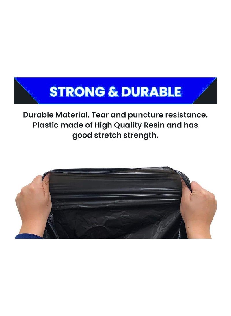 VINSTAR - 80 Microns(20kg 95x120cms 100 pcs ) Heavy Duty Disposable Black Biodegradable Plastic Garbage Bags for Large Size Outdoor Bins - Image 1