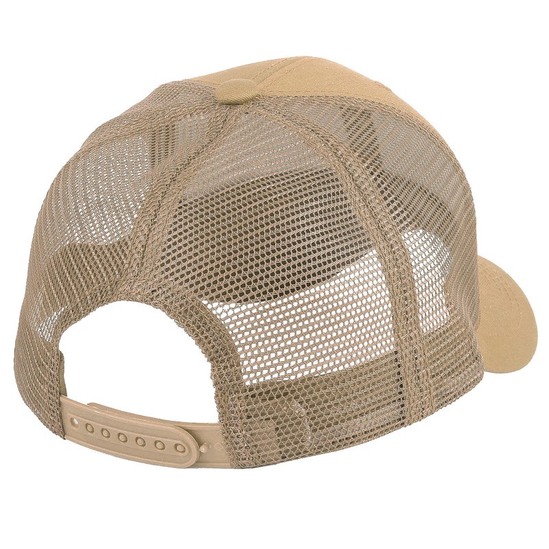 Falari Trucker Hat Baseball Cap Structured Plain Design 6 Panel, Adjustable Size - Khaki - Image 5