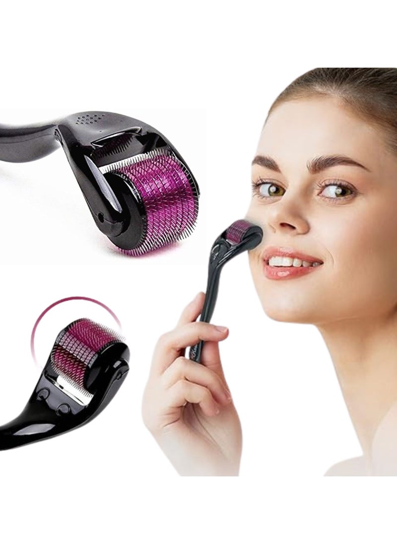 Derma Roller - Derma Roller for Hair Growth 0.5mm with 540 Needles, Activates Hair Follicles, Repair Damaged Hair, Reduce Acne Scars, Remove Dark Spots Tighten Skin, Beard Hair Wrinkle Stretch Marks Safe To Use - Image 1