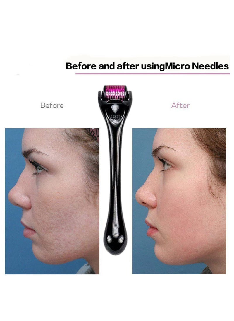 Derma Roller - Derma Roller for Hair Growth 0.5mm with 540 Needles, Activates Hair Follicles, Repair Damaged Hair, Reduce Acne Scars, Remove Dark Spots Tighten Skin, Beard Hair Wrinkle Stretch Marks Safe To Use - Image 1