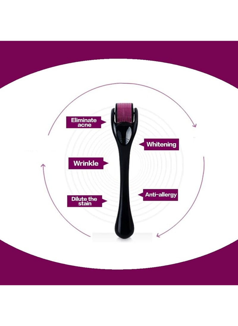 Derma Roller - Derma Roller for Hair Growth 0.5mm with 540 Needles, Activates Hair Follicles, Repair Damaged Hair, Reduce Acne Scars, Remove Dark Spots Tighten Skin, Beard Hair Wrinkle Stretch Marks Safe To Use - Image 1