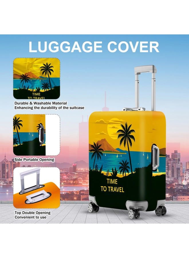 ANNA QUEEN Funny Luggage Suitcase Cover,Suitcase Protector, Travel Suitcase Cover for 18-32 Inch Luggage, Stretchable & Washable Spandex Travel Accessories, #8, XL(fits 29-32Inch suitcase) - Image 3