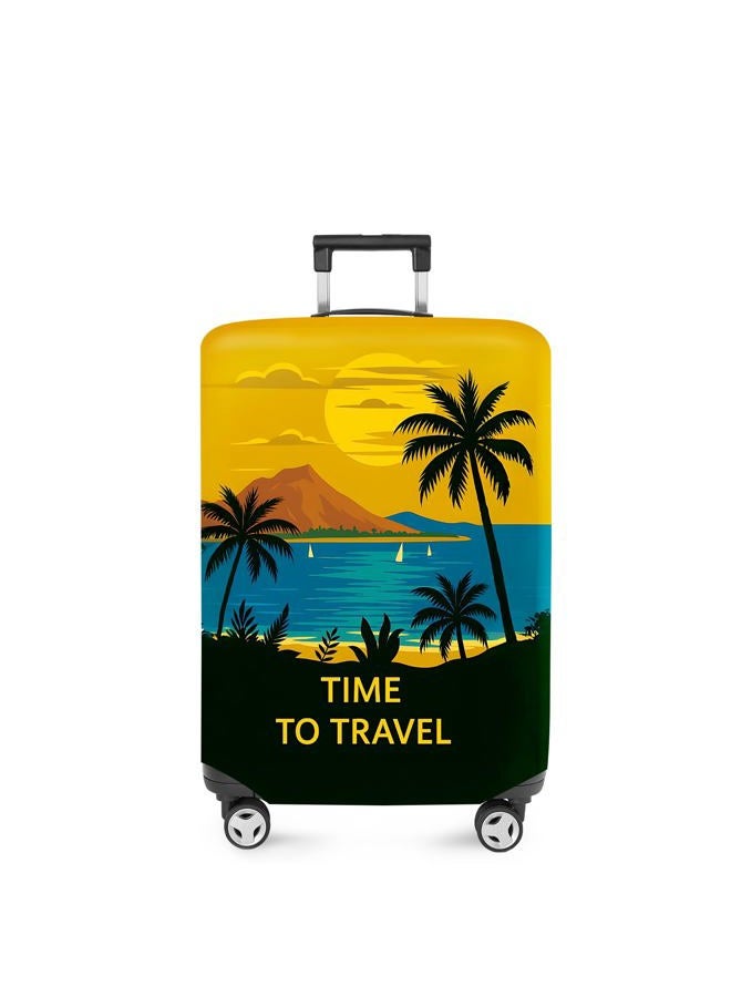 ANNA QUEEN Funny Luggage Suitcase Cover,Suitcase Protector, Travel Suitcase Cover for 18-32 Inch Luggage, Stretchable & Washable Spandex Travel Accessories, #8, XL(fits 29-32Inch suitcase) - Image 1