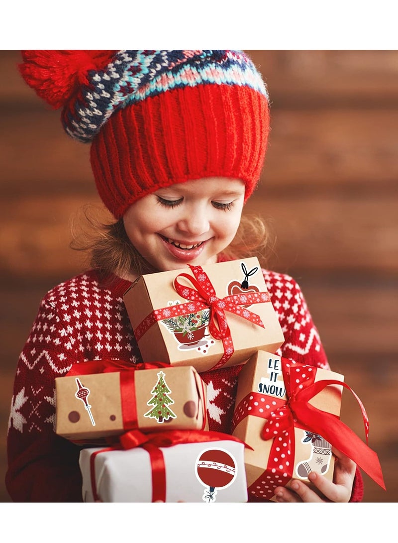 50 pcs Christmas Stickers for Kids, Merry Christmas Cute Sticker for Adults Teens, Funny Water Bottle Stickers for Holiday Xmas Crafts Cards, notebooks and envelopes - Image 3