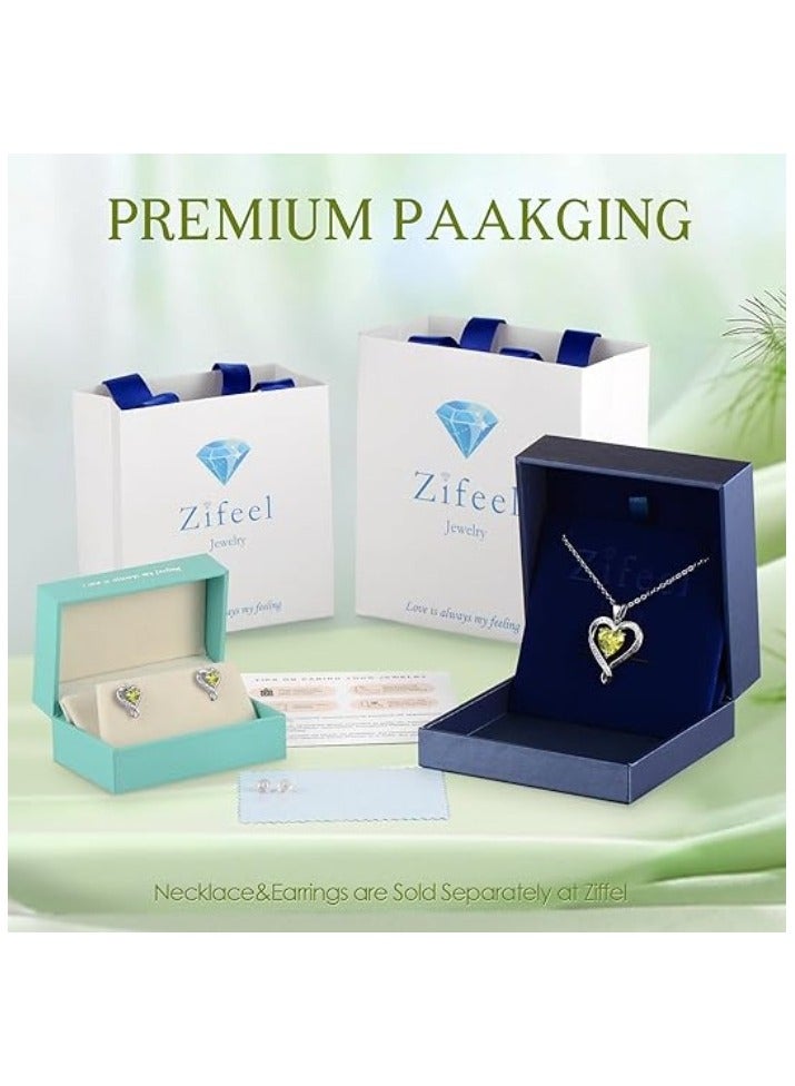 Zifeel Earrings for Women - S925 Sterling Silver Birthstone Heart Studs Earring for Girlfriend, Wife – Anniversary, Birthday ,Valentines Day, Mother’s Day, Gifts Jewellery for Women. - Image 5