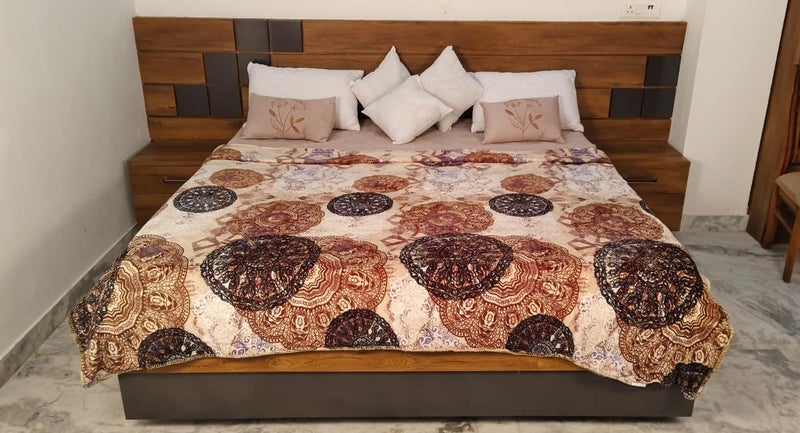 OOA OOA Flannel Double Bed DoharDuvetQuiltBlanket Cover with Zipper 90x100 Inch Offwhite can be Used as AC Blanket  - Image 5