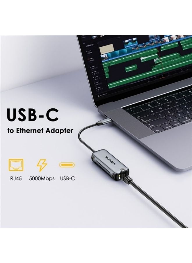 WAVLINK NWU340G 5Gbps Wired Network Converter USB-C to RJ45 Gigabit Ethernet Adapter - Image 3