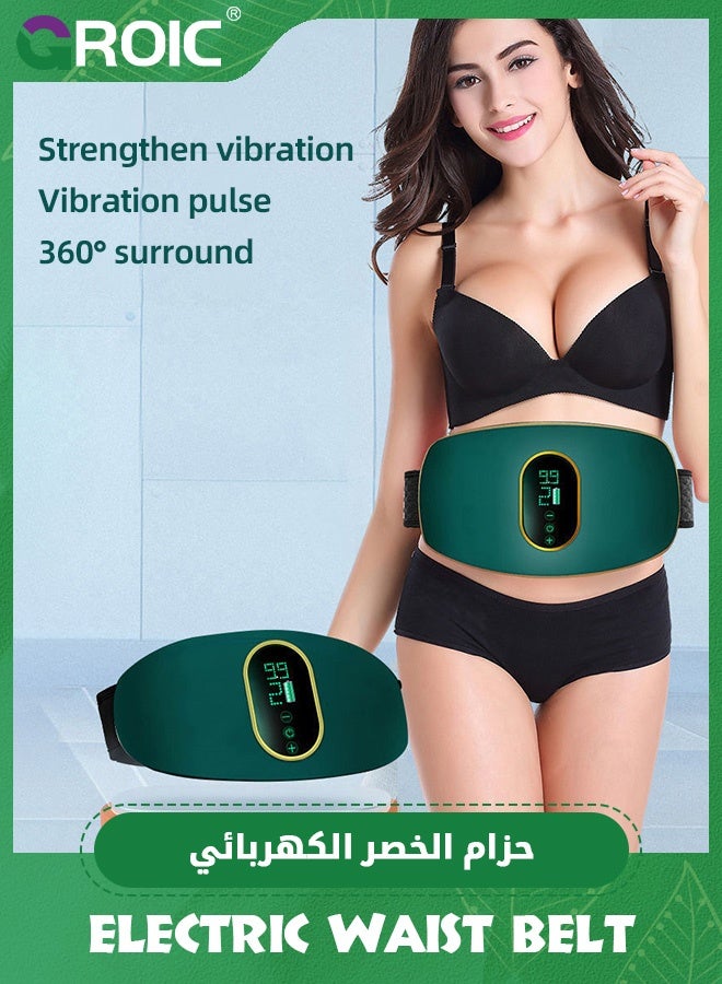 GROIC Slimming Belt, Abdominal Massager Portable Weight Loss Machine with 3 Vibration Massage Modes, Heating, Improve Blood Flow,Heating Pad for Back Pain - Image 4