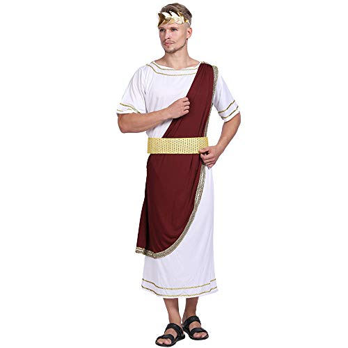 EraSpooky Ancient Greek Men Roman Toga Caesar Party Fancy Dress Costume (PlusSize) - Image 1