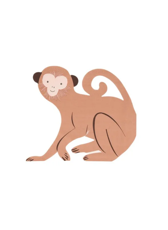 Meri Meri Monkey Die Cut Napkins