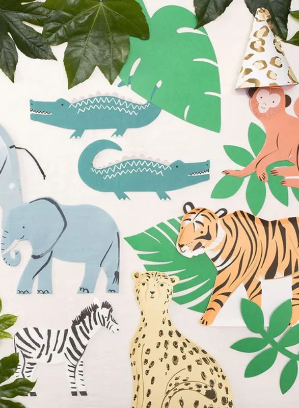 Meri Meri Monkey Die Cut Napkins