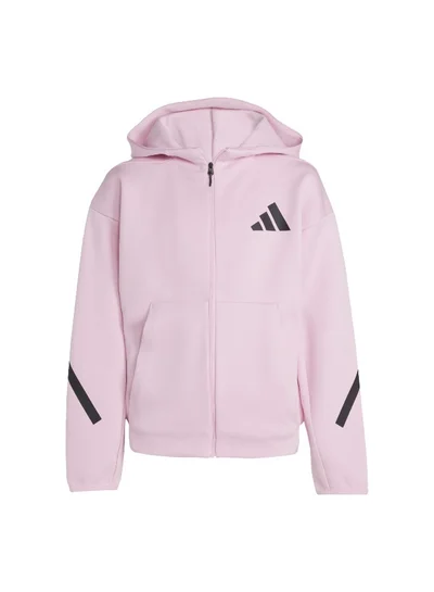 Adidas J Z.N.E.Fz Pink Training Track Tops For Junior 13-14Y