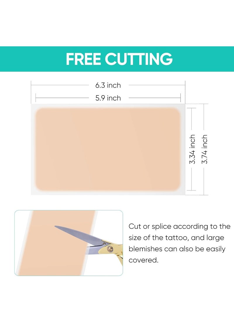 scobuty - Tattoo Cover Up, 6 PCS Tattoo Cover up Patch,Tattoo Tape Cover up Waterproof for Scar and Birthmarks, Invisible Waterproof Skin Tone Concealer Sticker Skin Colors - Image 1