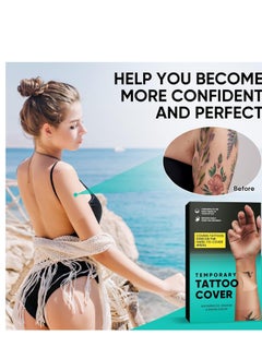scobuty Tattoo Cover Up, 6 PCS Tattoo Cover up Patch,Tattoo Tape Cover up Waterproof for Scar and Birthmarks, Invisible Waterproof Skin Tone Concealer Sticker Skin Colors  - Image 4
