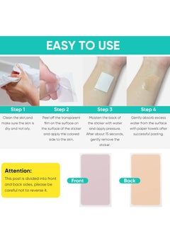 scobuty Tattoo Cover Up, 6 PCS Tattoo Cover up Patch,Tattoo Tape Cover up Waterproof for Scar and Birthmarks, Invisible Waterproof Skin Tone Concealer Sticker Skin Colors  - Image 5