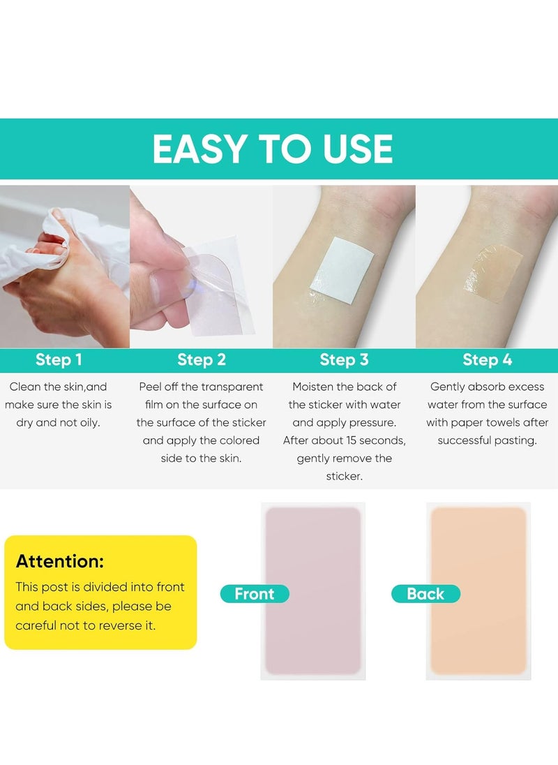 scobuty - Tattoo Cover Up, 6 PCS Tattoo Cover up Patch,Tattoo Tape Cover up Waterproof for Scar and Birthmarks, Invisible Waterproof Skin Tone Concealer Sticker Skin Colors - Image 1