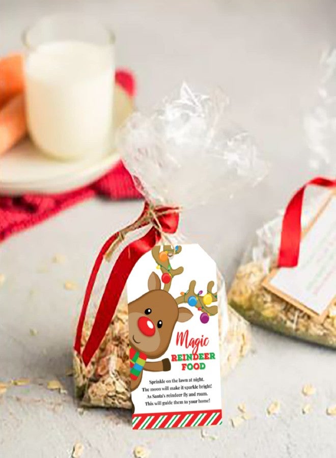 Pink Pixie Studio 20 Magic Reindeer Food Gift Tags for Christmas Eve Kids Christmas Party Favors - Santas Sleigh Rudolph Holiday Fun Labels for Treat Bags - Image 3