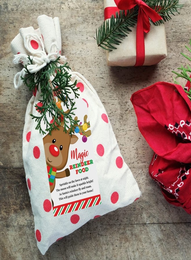 Pink Pixie Studio 20 Magic Reindeer Food Gift Tags for Christmas Eve Kids Christmas Party Favors - Santas Sleigh Rudolph Holiday Fun Labels for Treat Bags - Image 5