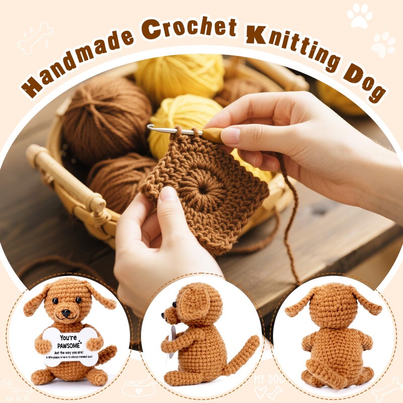 Wilbrea Funny Valentines Day Dog Gifts for Women Men Girls Boys, Valentines Birthday Gifts Ideas Cute Stuff Cool Things, Small Puppy Dog Stuffed Animals Plush, Mini Emotional Positive Desk Decor Accessories - Image 3