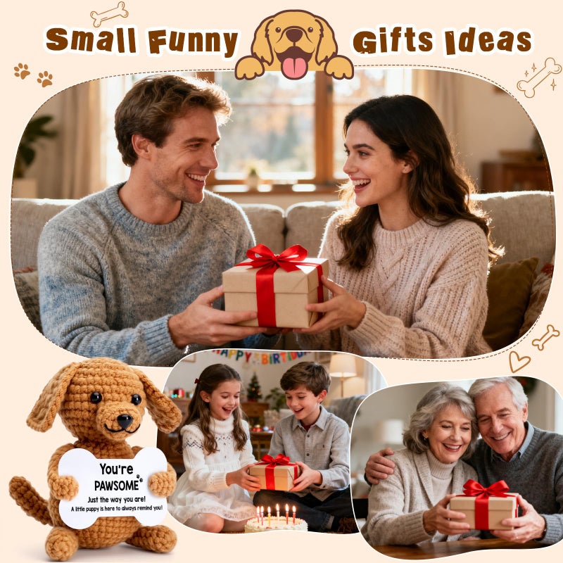 Wilbrea Funny Valentines Day Dog Gifts for Women Men Girls Boys, Valentines Birthday Gifts Ideas Cute Stuff Cool Things, Small Puppy Dog Stuffed Animals Plush, Mini Emotional Positive Desk Decor Accessories - Image 4