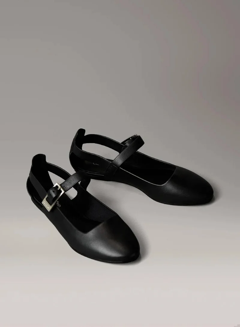CALVIN KLEIN Leather Airfit® Cushioned Ballerinas