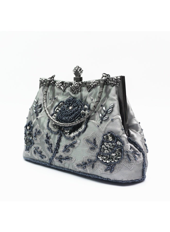 Women's Clutch Evening Bag Women's Handbag Vintage Beaded Bag Shoulder Bag with Removable Chain Perfect for Weddings, Ramadan, Birthdays,Prom Party,Gift For Woman Girl Mother Teacher - Image 5
