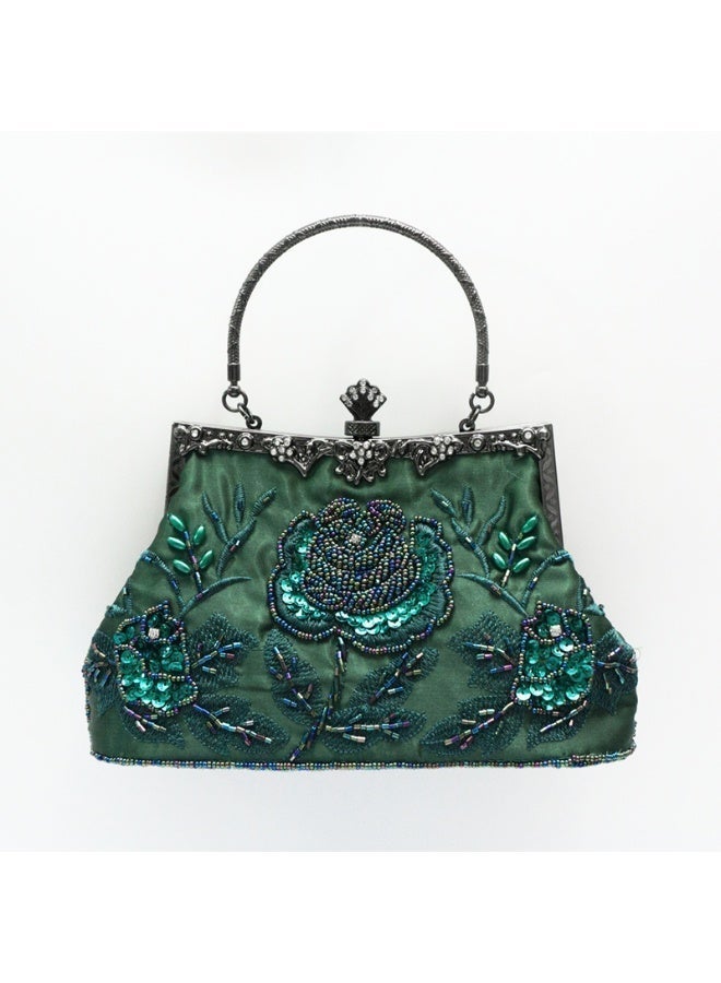 Women's Clutch Evening Bag Women's Handbag Vintage Beaded Bag Shoulder Bag with Removable Chain Perfect for Weddings, Ramadan, Birthdays,Prom Party,Gift For Woman Girl Mother Teacher - Image 3