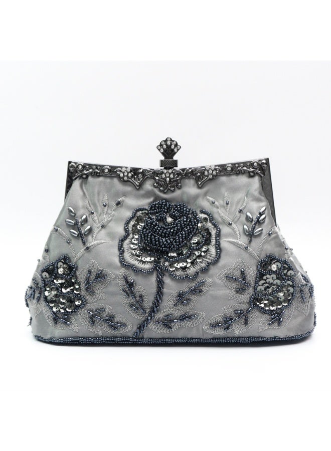 Women's Clutch Evening Bag Women's Handbag Vintage Beaded Bag Shoulder Bag with Removable Chain Perfect for Weddings, Ramadan, Birthdays,Prom Party,Gift For Woman Girl Mother Teacher - Image 2