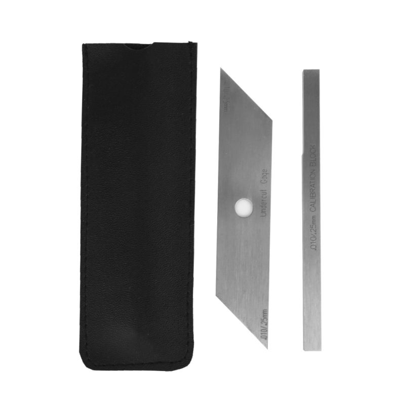 Stainless Steel Undercut Gage 0.25mm 0.1in Precise Welding Joint Measurement - Calibration Block Included for Accurate Undercut Depth Inspection - Image 1