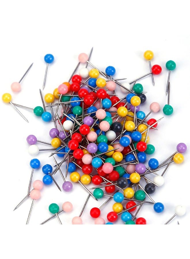 keepsweat 1000 Pcs Push Pins 10 Assorted Colors Plastic Thumb Tacks Round Head Beads Head Map Pin with Steel Points Decorative Pushpins for Cork Board Bulletin Board Map Maker Photo Wall Office Home Supplies - Image 5