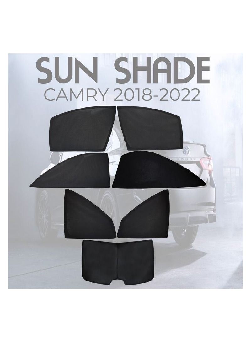 CAMRY 2018 2022 High Quality Car Sunshade All Side Sunshade UV and Heat Protection Front Back Sides Sun Shades - Image 1