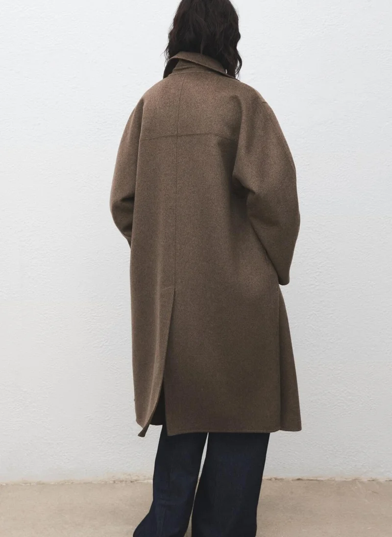 MANGO Handmade oversized wool coat