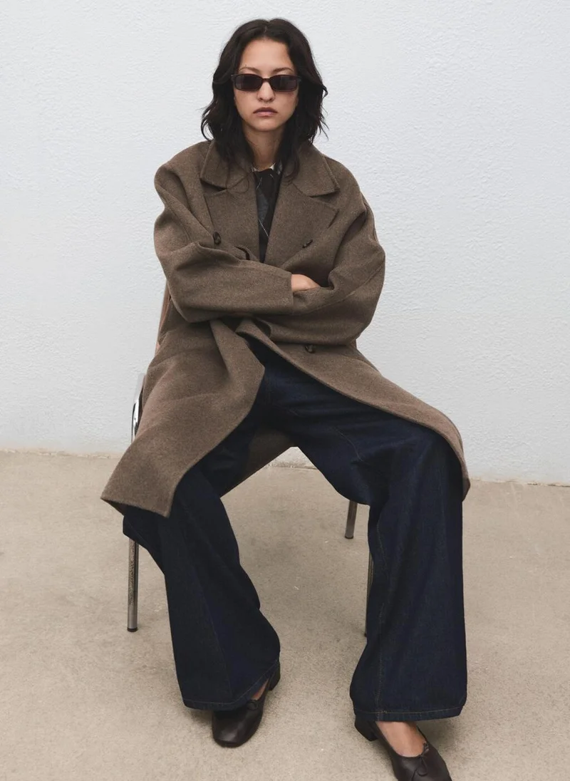 MANGO Handmade oversized wool coat