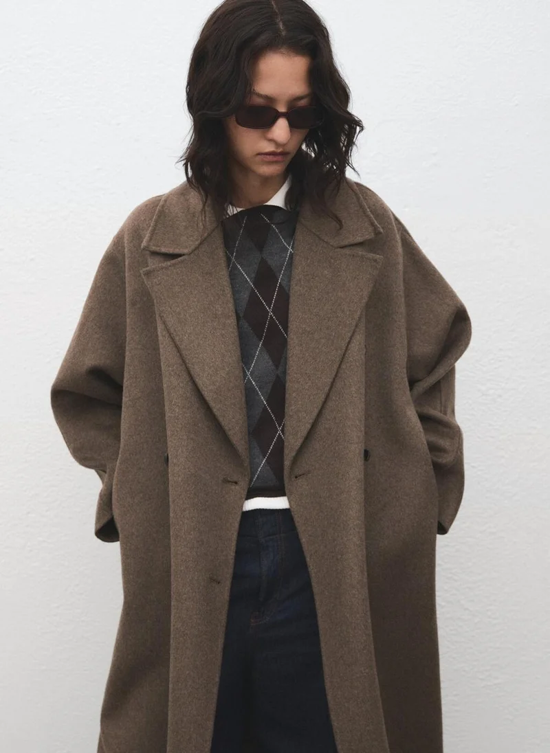 MANGO Handmade oversized wool coat