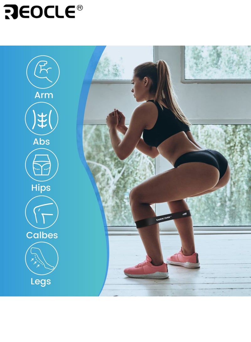 REOCLE 4pcs Yoga Resistance Bands Set Latex Tension Bands Strength Training Muscle Workout Stackable Design Sports Workout Equipment for Fitness Yoga Pilates - Image 4